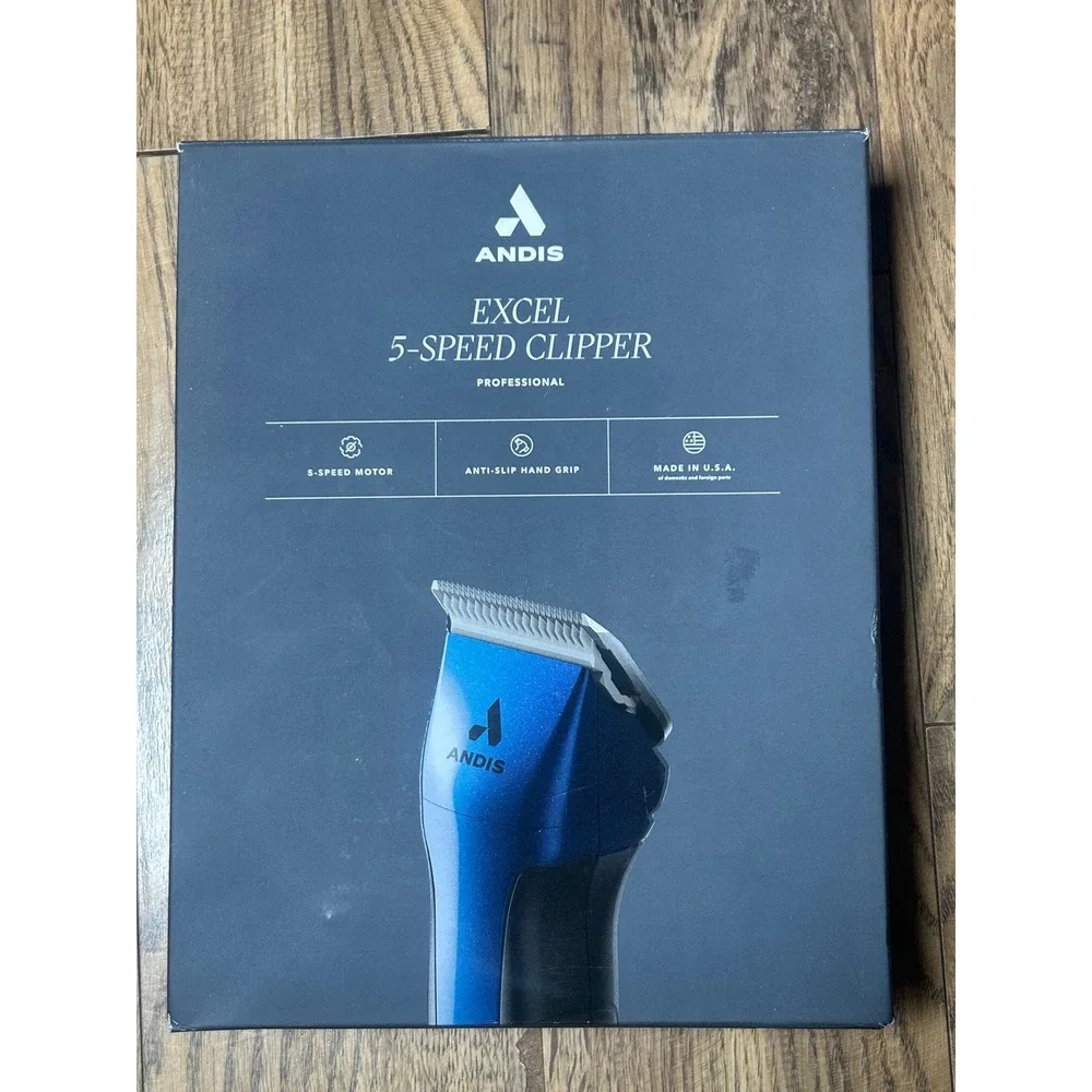 Andis Excel 5-Speed Professional Pet Clipper Blue Model SMC Rotary Motor USA